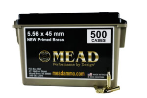 5.56 x 45mm New Primed Brass! Free Ammo Can! (500 count)